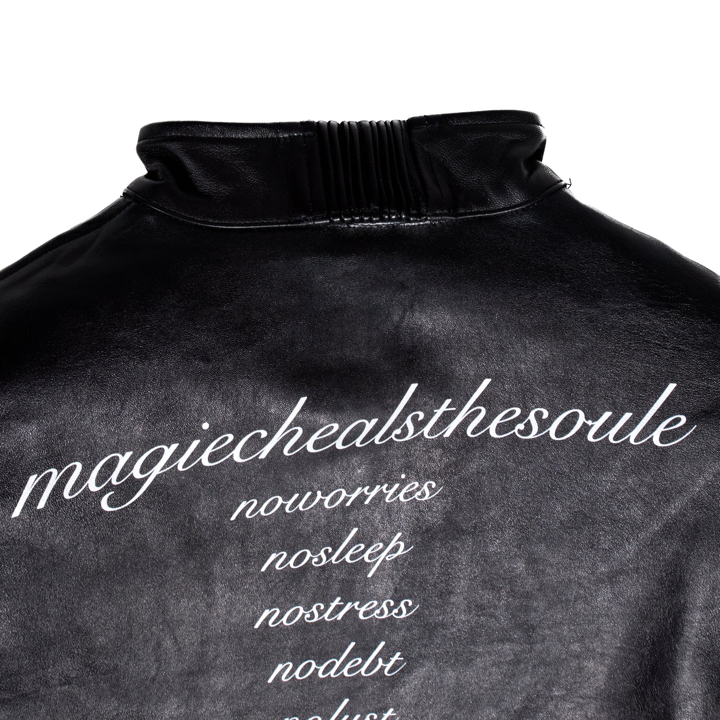 BL MAGIE LEATHER PADDED JACKET W/ SOFTENED DETACHABLE GLOVES