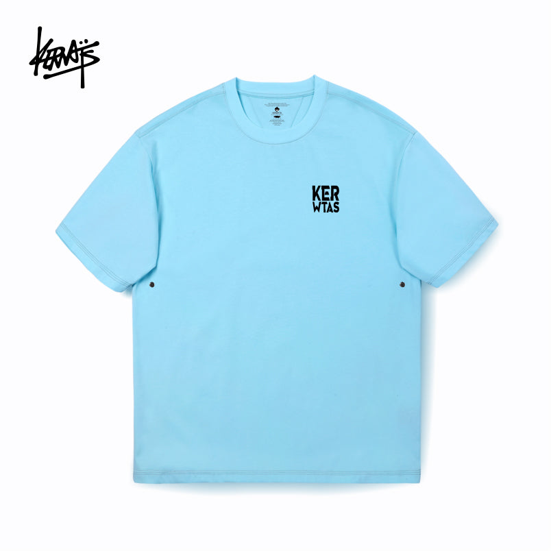 Kerwats Large Size Letters Retro Drop Shoulder Short Sleeve T-Shirt