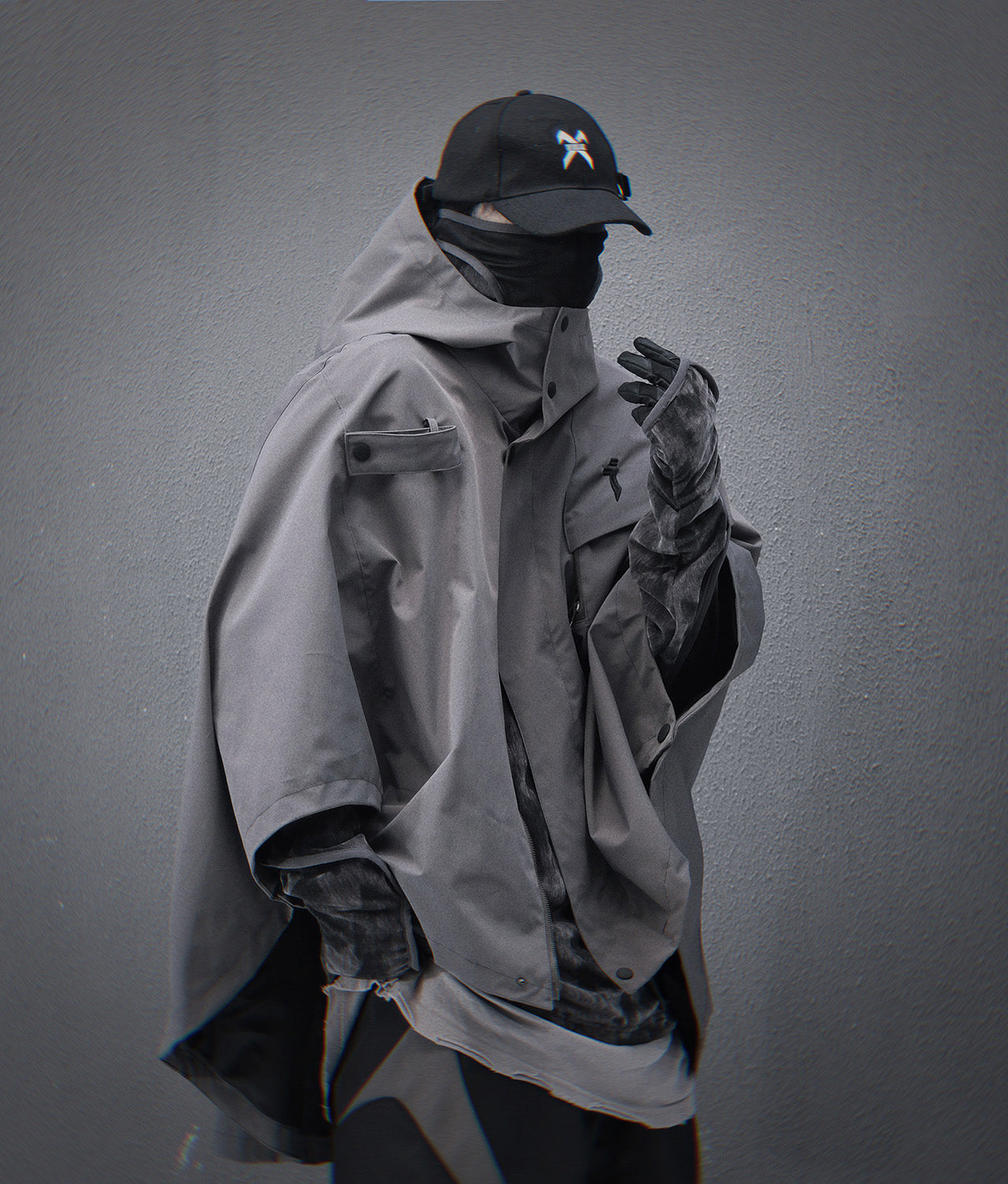 HiJ40 Grey I-Tech Poncho