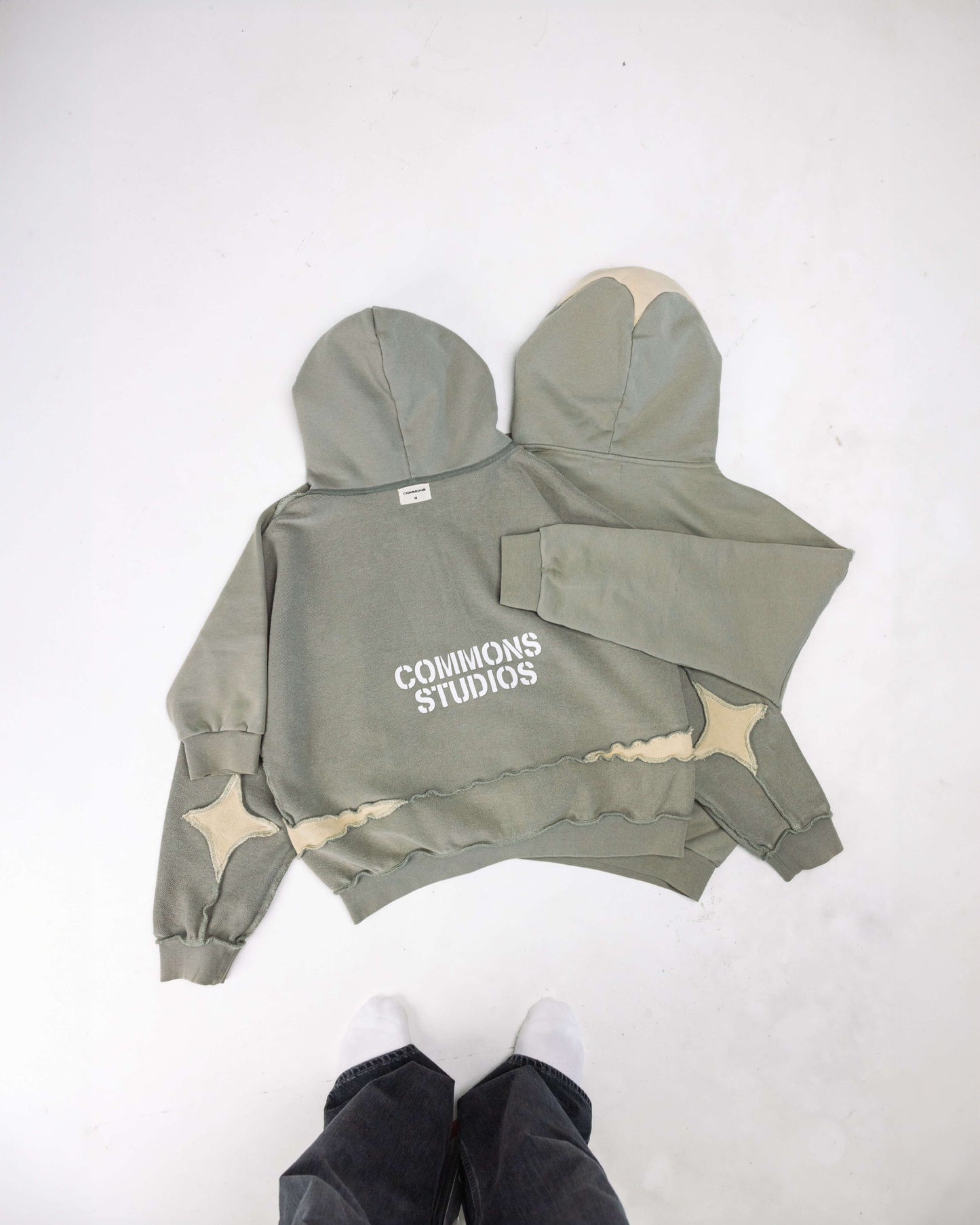 Commons Reversible 'Star' Hoodie Sage