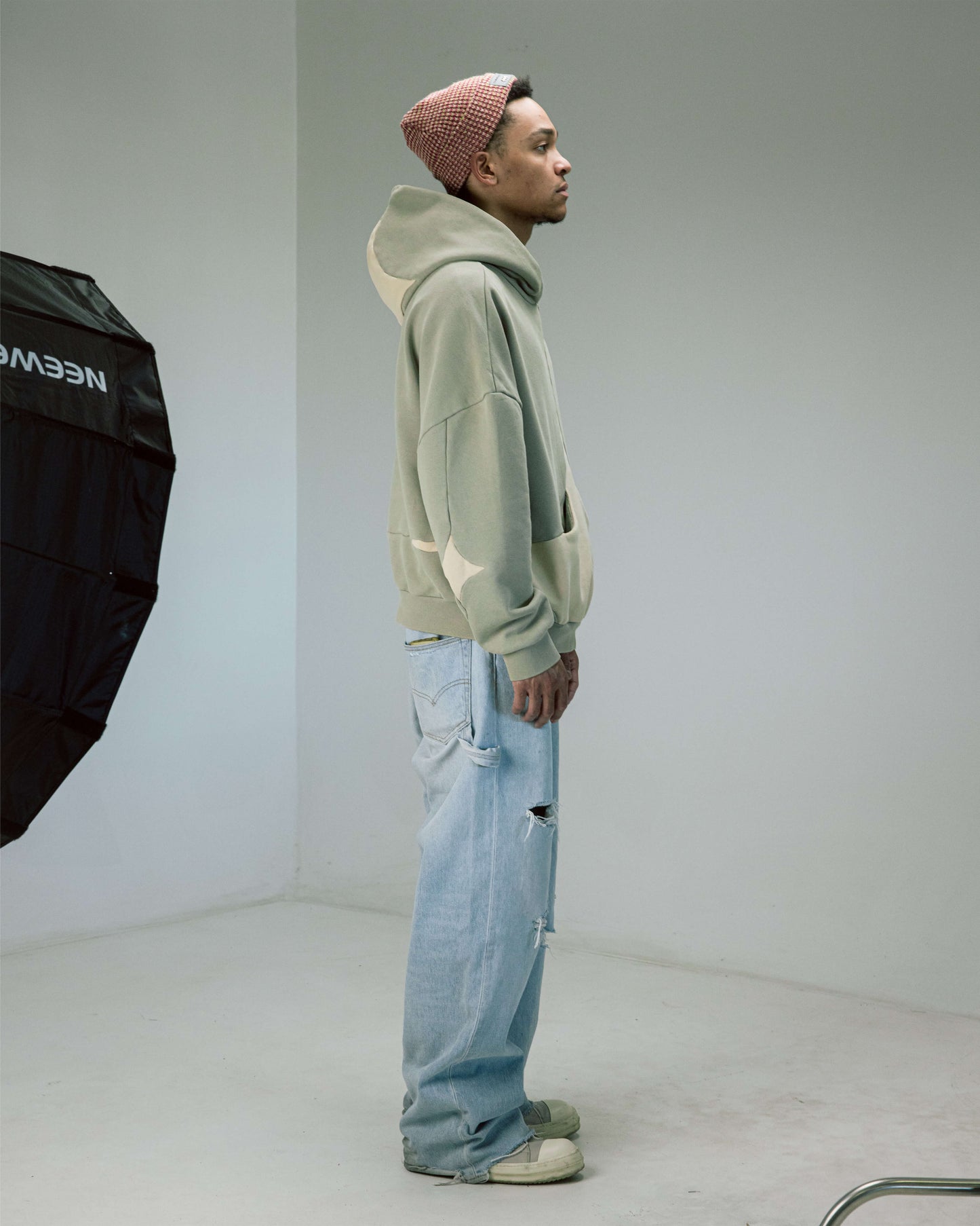Commons Reversible 'Star' Hoodie Sage