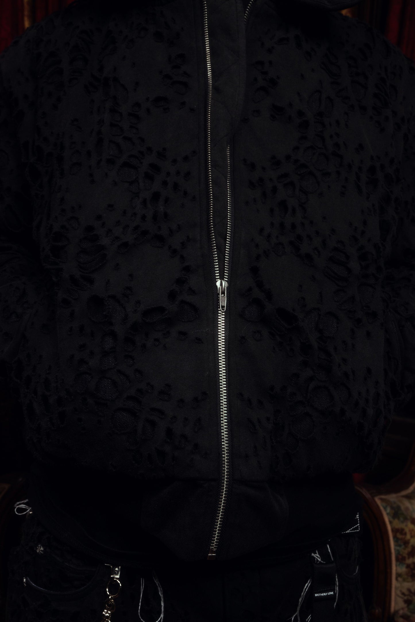 BL BURNEDWEB DENIM BOMBER JACKET