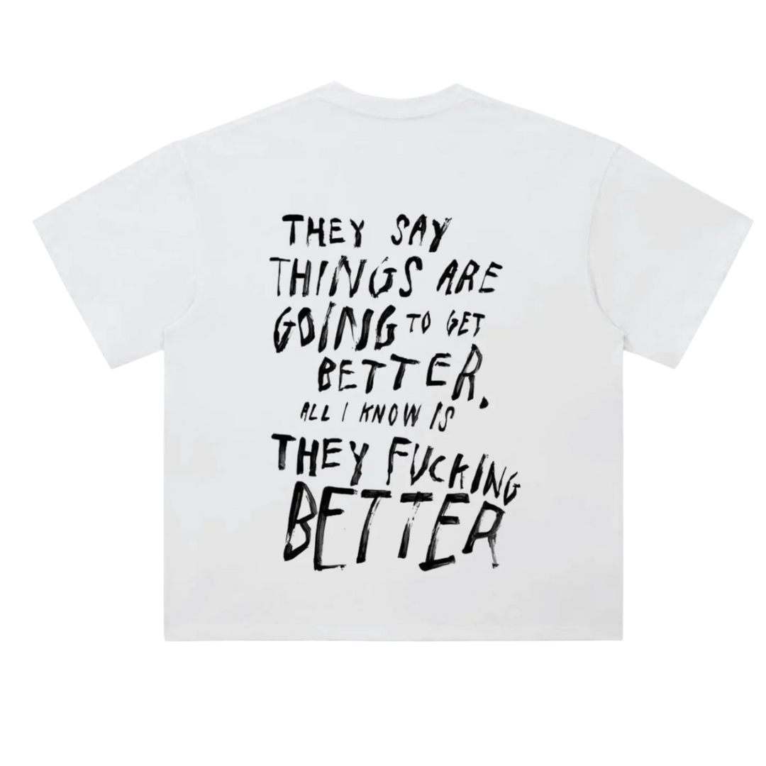 YOU WILL BE HUNGRY FOR THE REST OF YOUR LIFE - LOLLOSER Unisex 100% Combed Cotton Cropped Oversized T-shirt (250g)