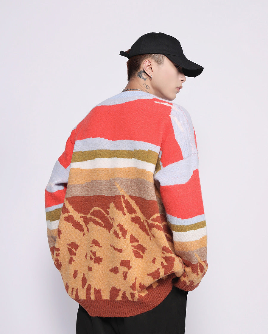 Farmland Artwork Knit Sweater