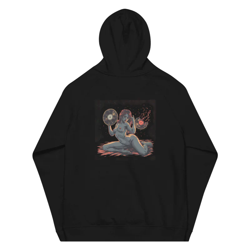 TheNudeNeedle Logo & Sexy Design Black Hoodie (Unisex)