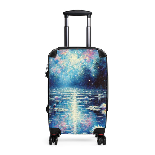 'Look Like Monet'-Vibrant Water Lily  Suitcase By Karuka