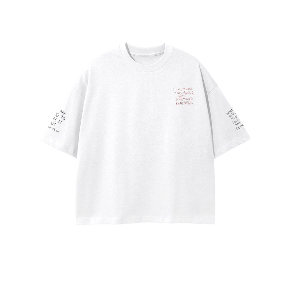 YOU WILL BE HUNGRY FOR THE REST OF YOUR LIFE - LOLLOSER Unisex 100% Combed Cotton Cropped Oversized T-shirt (250g)