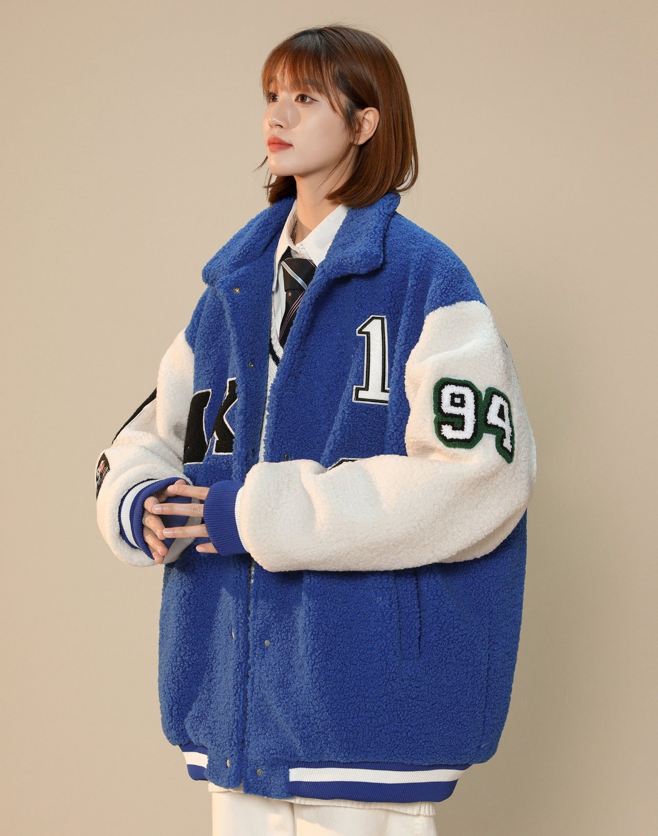 Women's Year 94 Furry Varsity Jacket
