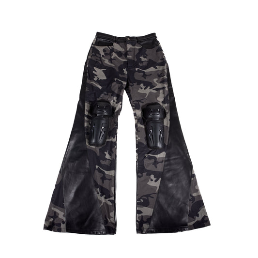 BL MUDCAMO FLARED LEATHER PANT