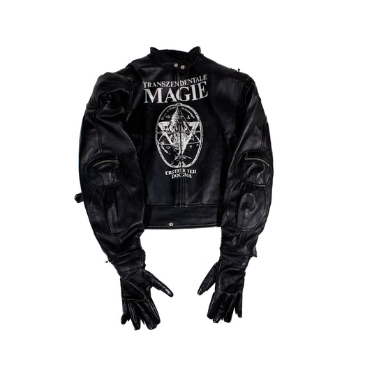 BL MAGIE LEATHER PADDED JACKET W/ SOFTENED DETACHABLE GLOVES