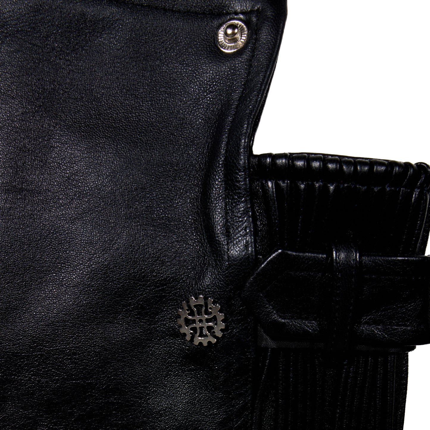 BL MAGIE LEATHER PADDED JACKET W/ SOFTENED DETACHABLE GLOVES