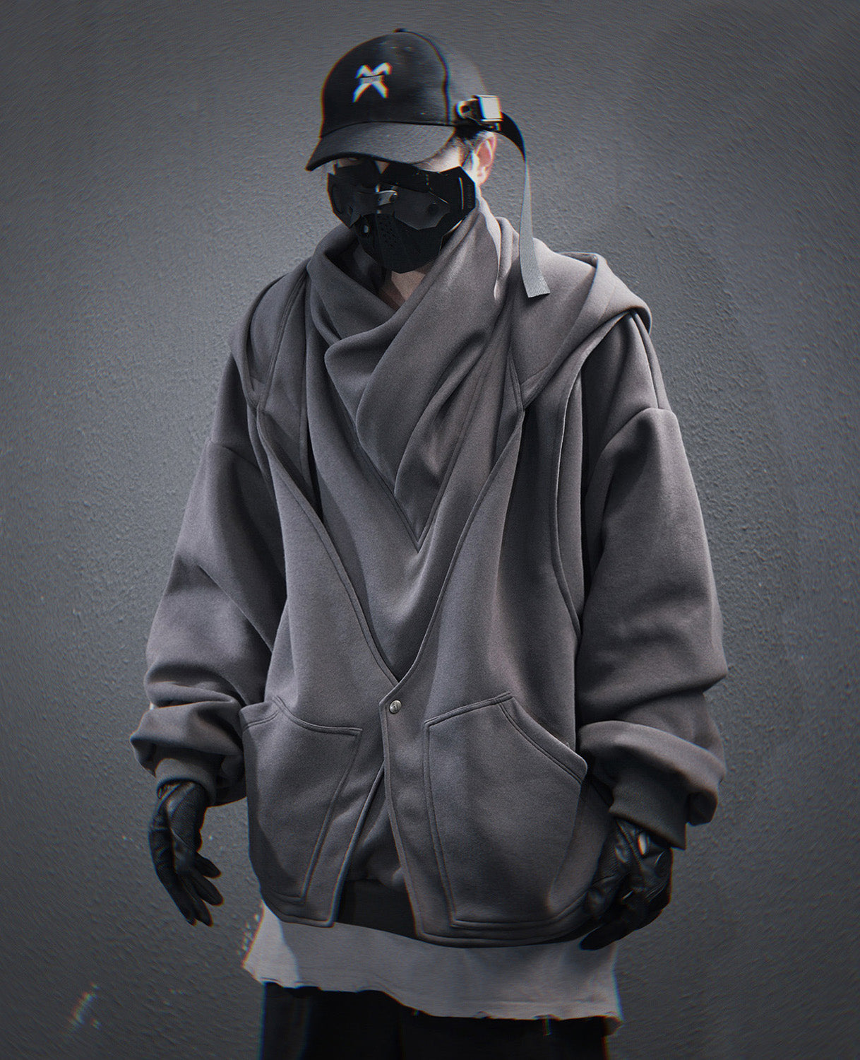 HiH57 Grey Assassin Hoodie