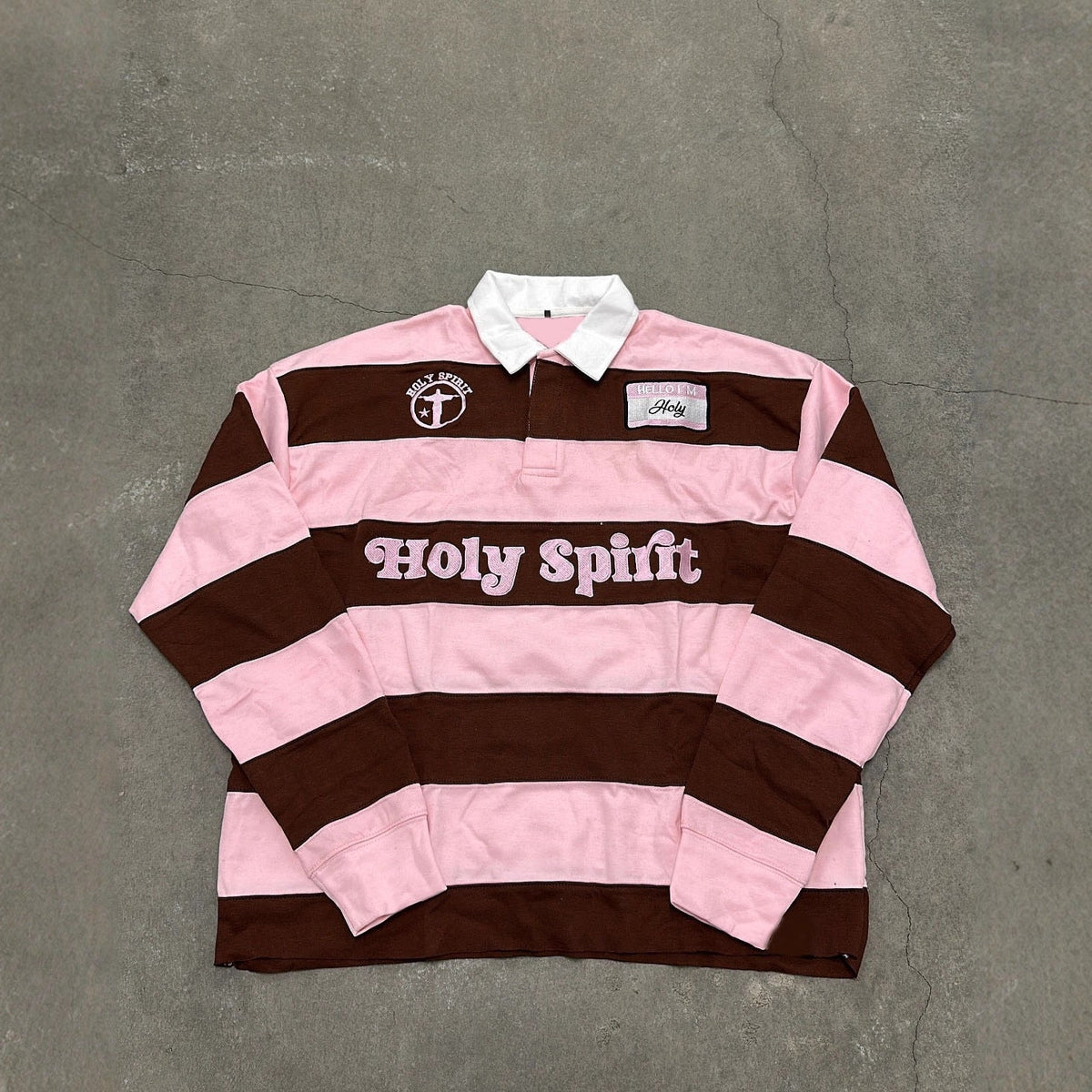 Retro Striped T-shirt With Letter Embroidery Top