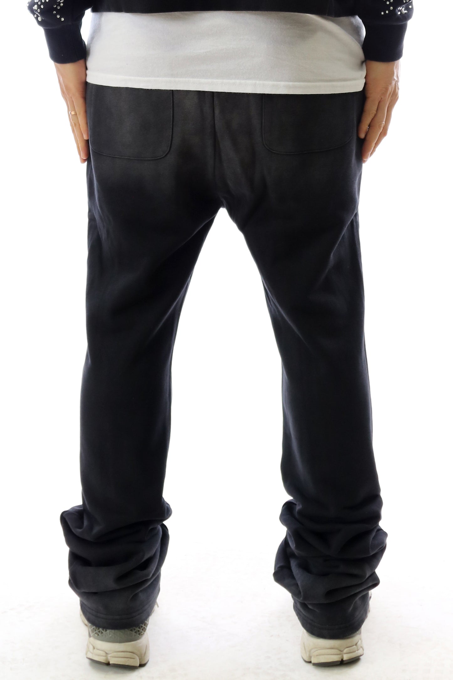 PANTHEON Washed French Terry Stacked Jogger Pants