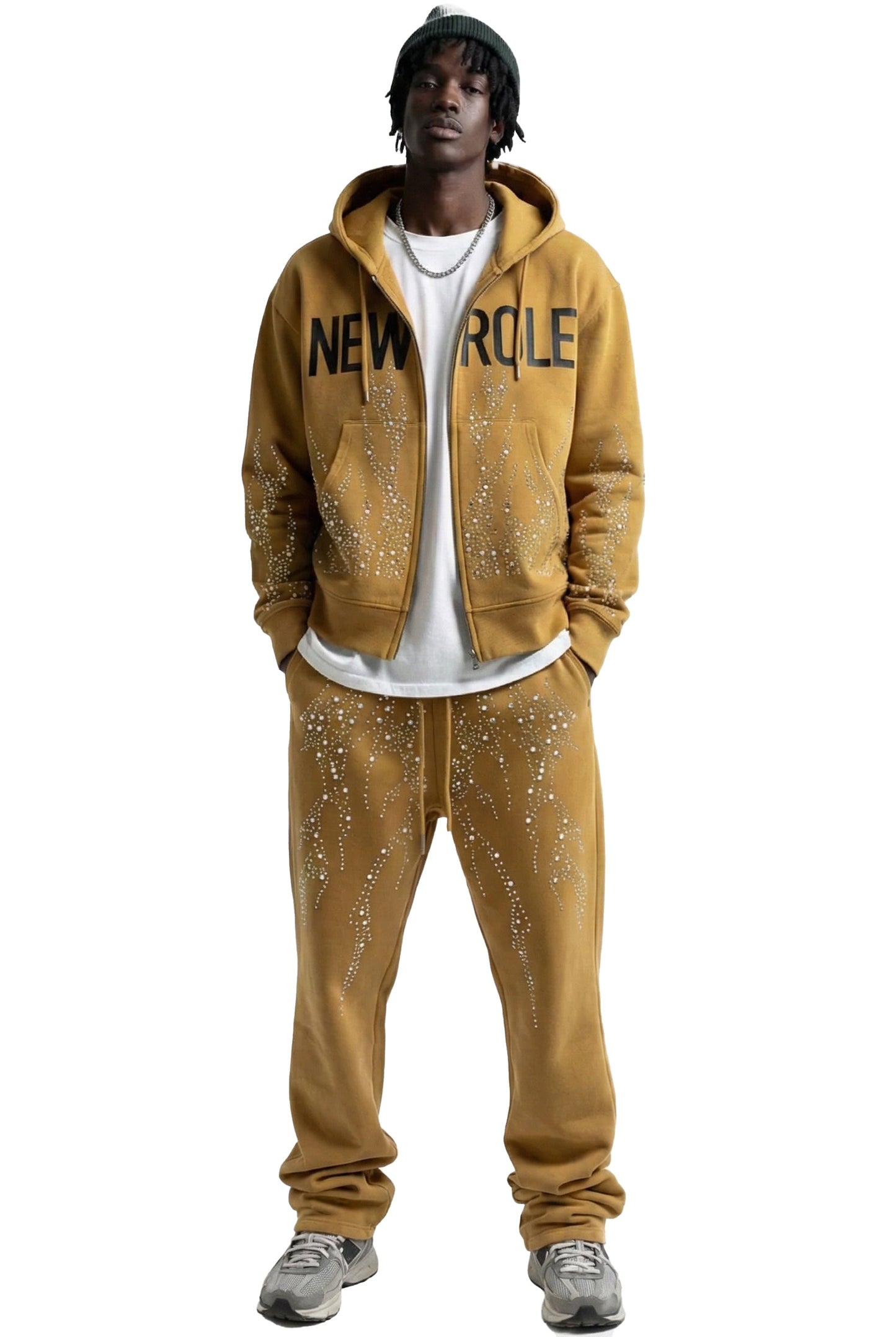 HUSK French Terry Long Sleeve Crop Top Full Zip Hoodie