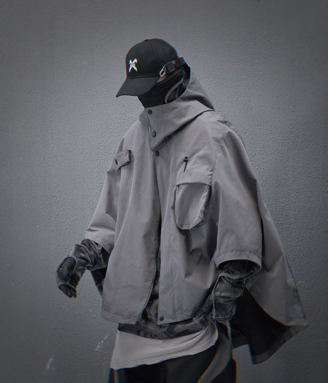 HiJ40 Grey I-Tech Poncho