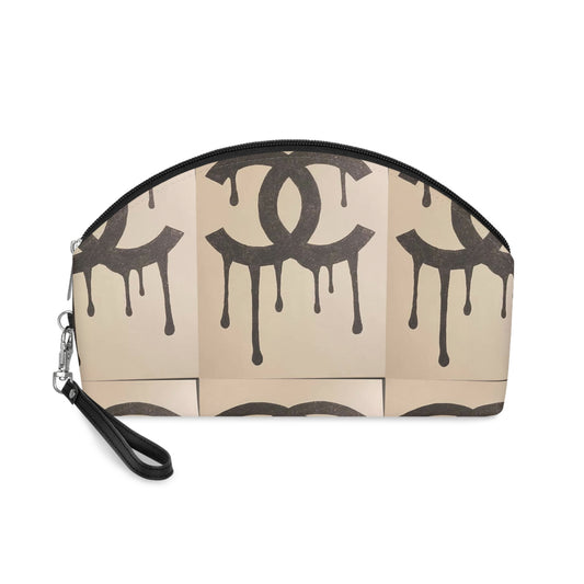 Chic Dripping Logo Makeup Bag | Stylish Cosmetic Pouch for Fashion Lovers