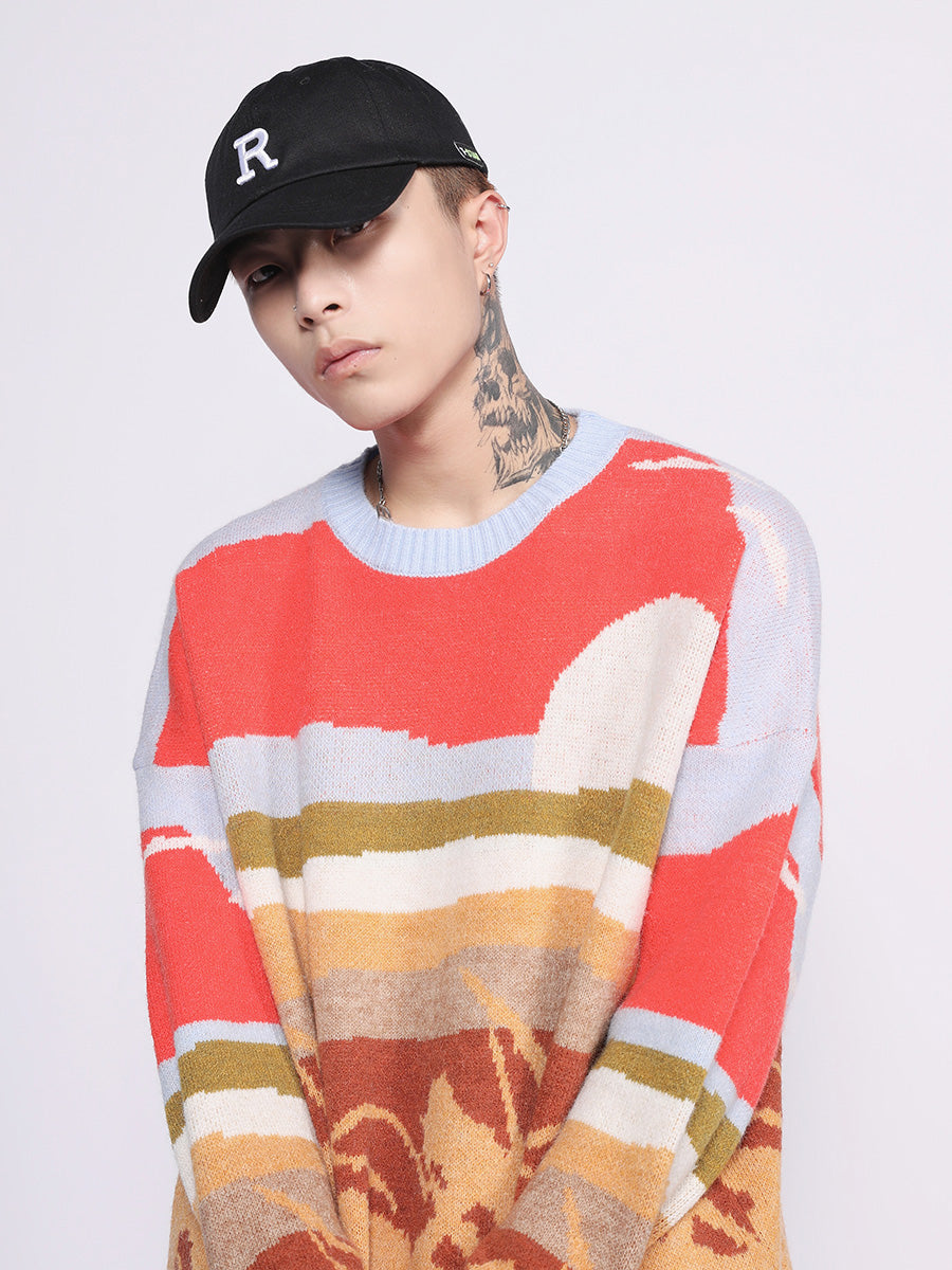 Farmland Artwork Knit Sweater