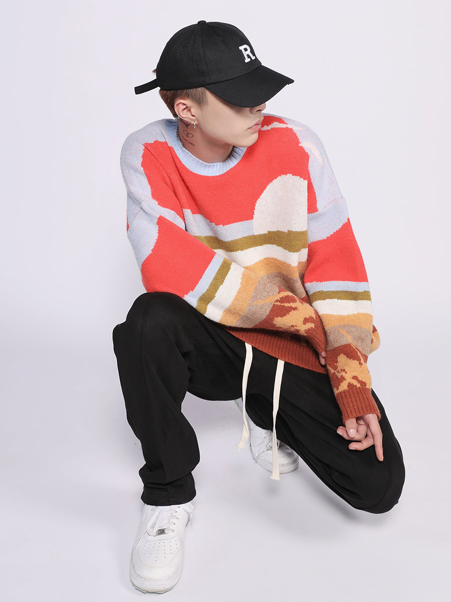 Farmland Artwork Knit Sweater