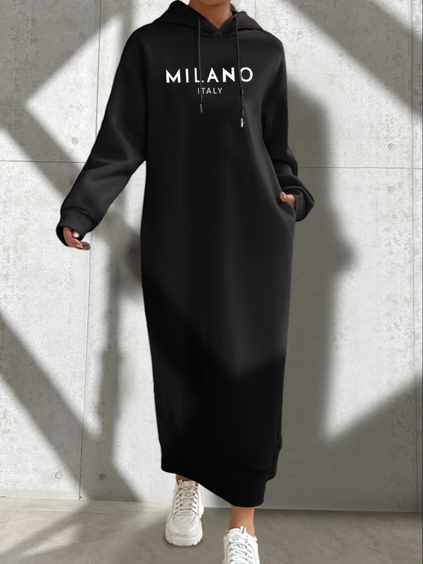 Milano Print Hoodie Dress