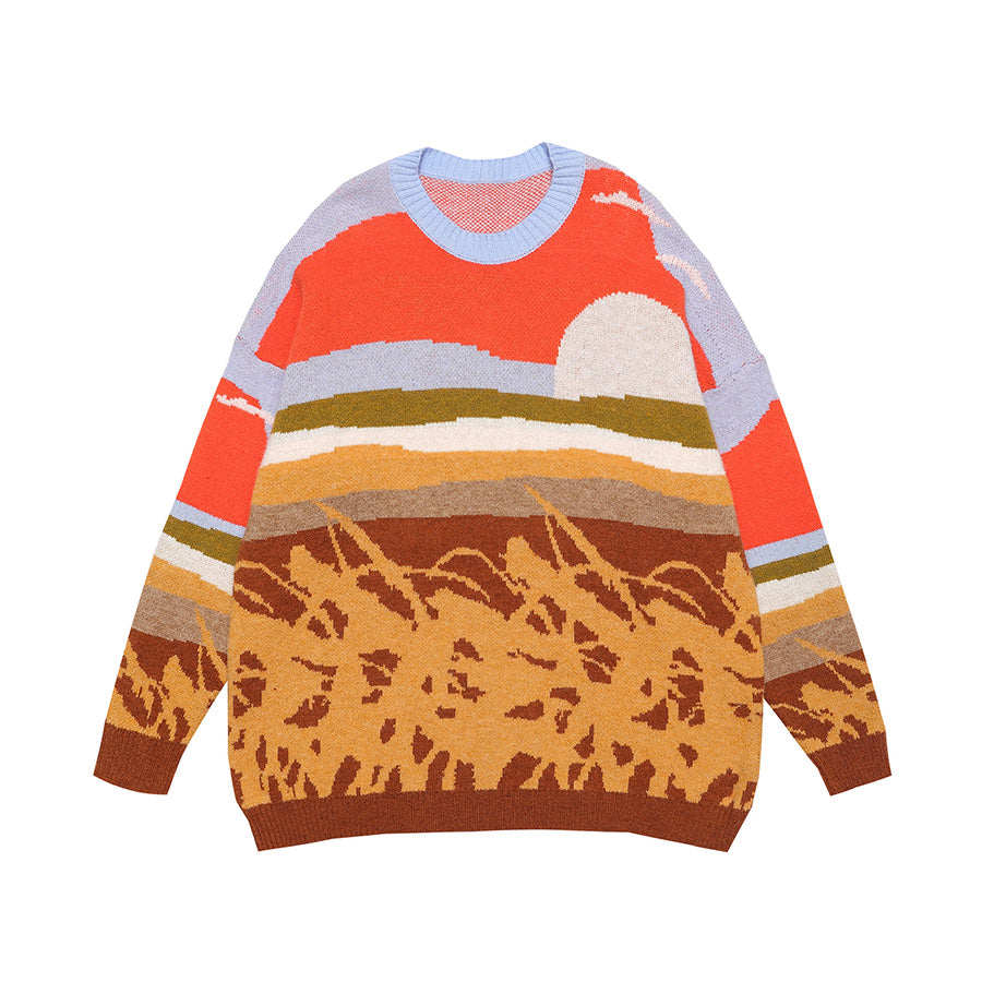 Farmland Artwork Knit Sweater
