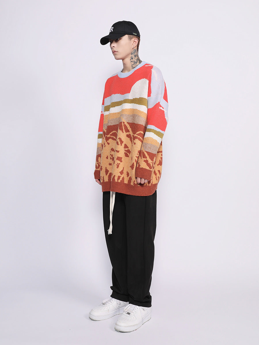 Farmland Artwork Knit Sweater