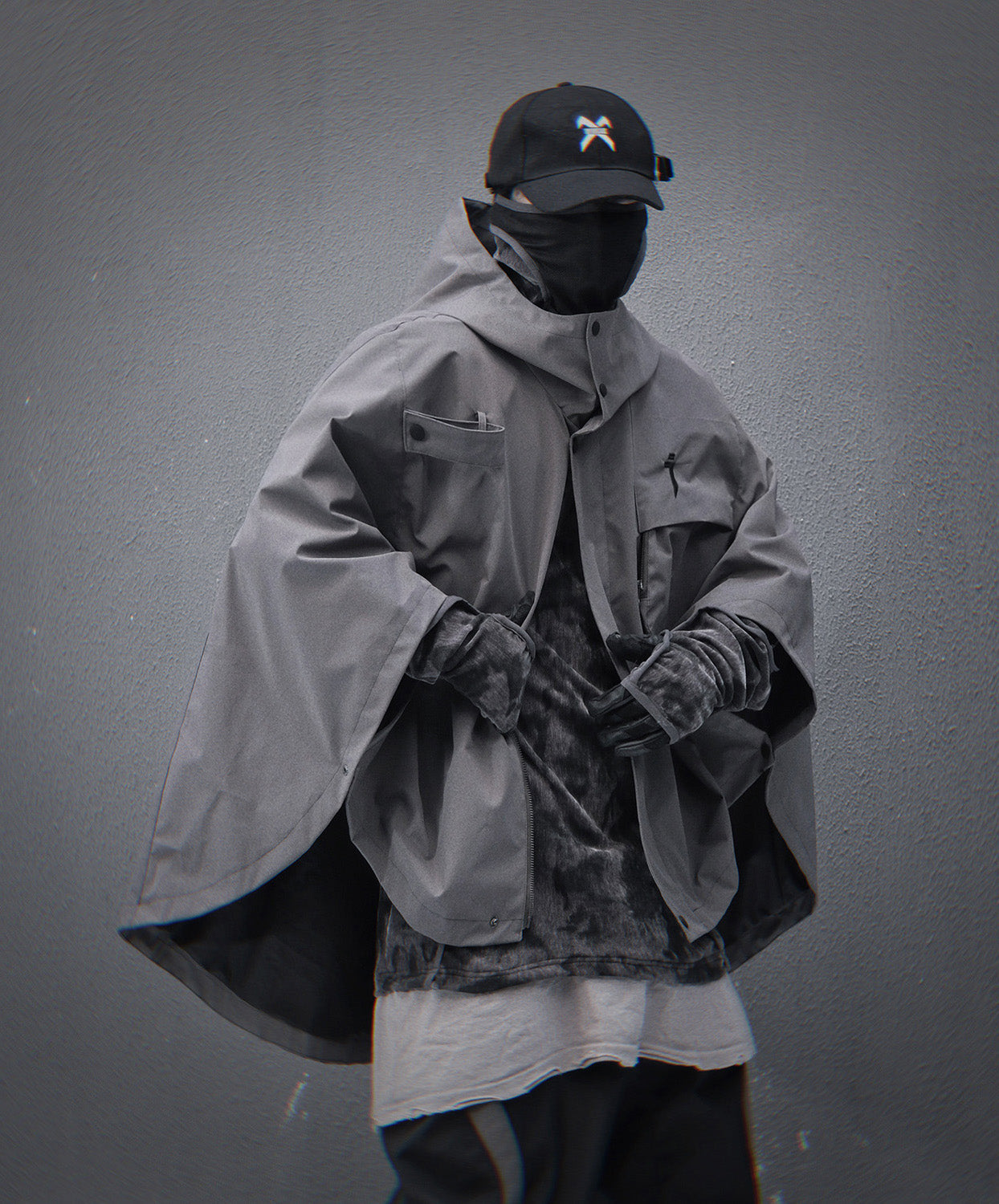 HiJ40 Grey I-Tech Poncho
