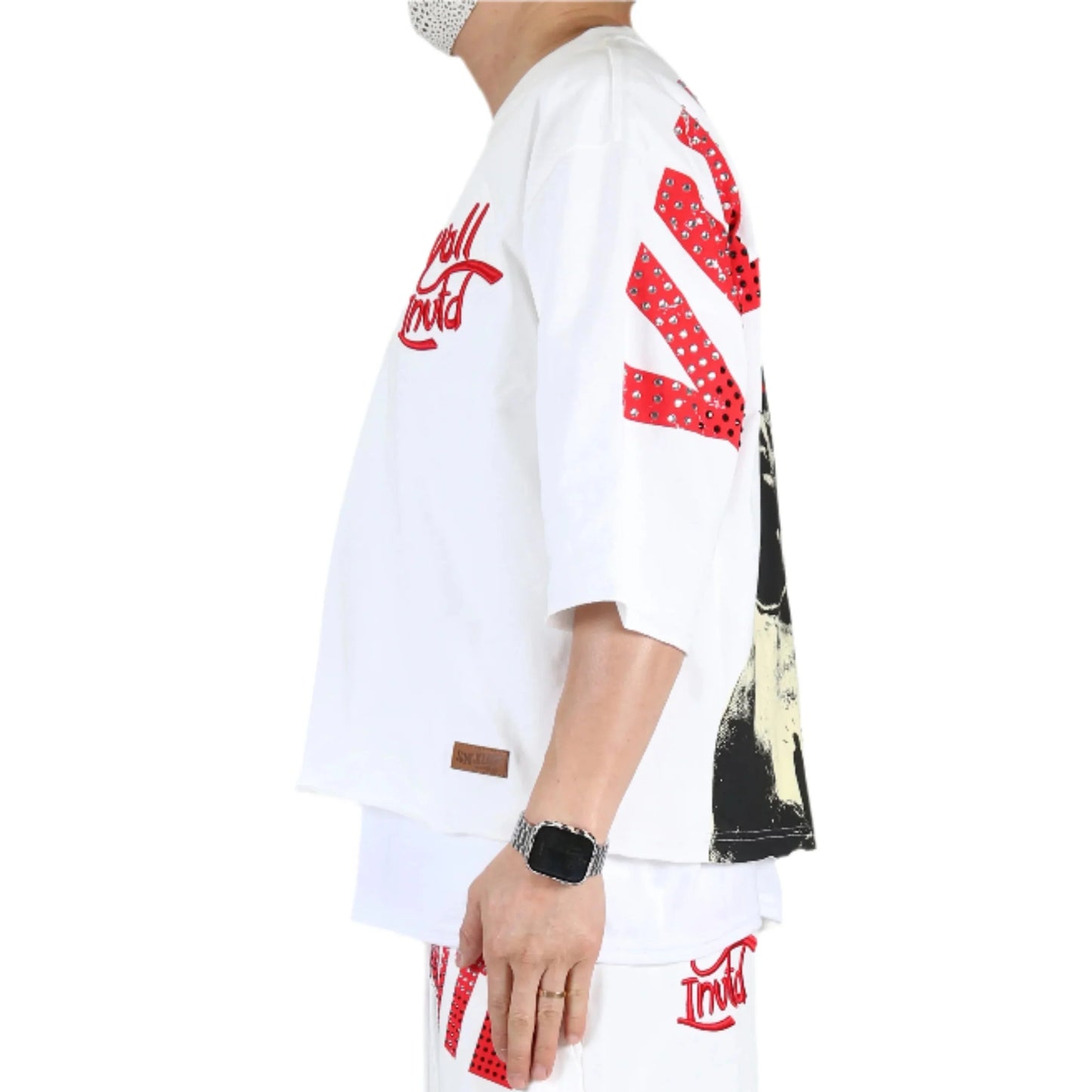 KINON SN/ Jersey 3/4 Sleeve Crop Top Tee