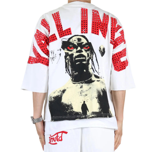 KINON SN/ Jersey 3/4 Sleeve Crop Top Tee