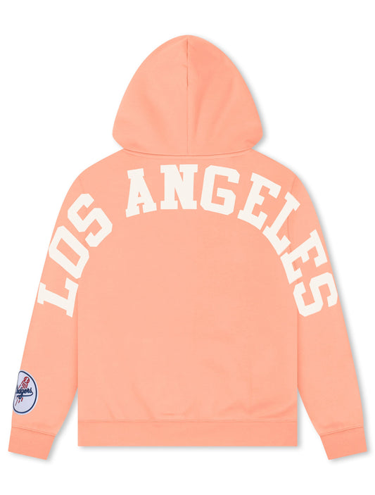Pro Standard La Dodgers Wingspan Drop Shoulder Hoodie - Guava