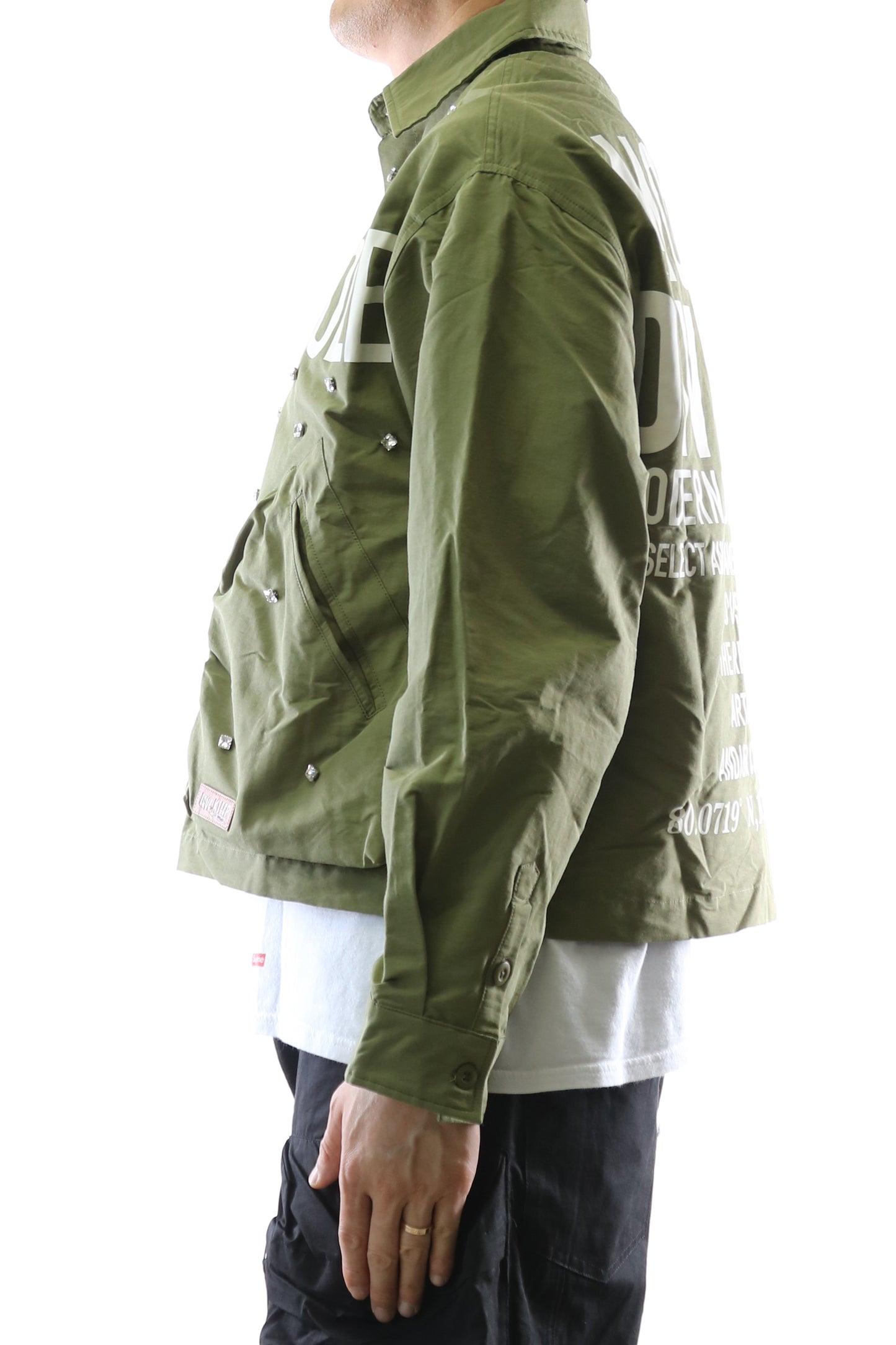 VONT Twill Blended Nylon Crop Top Jacket