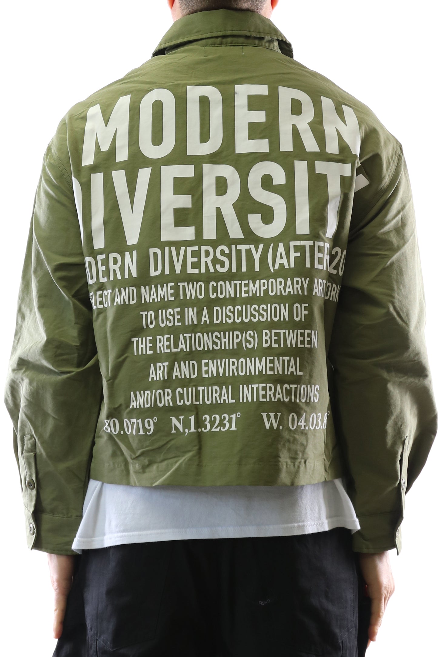 VONT Twill Blended Nylon Crop Top Jacket