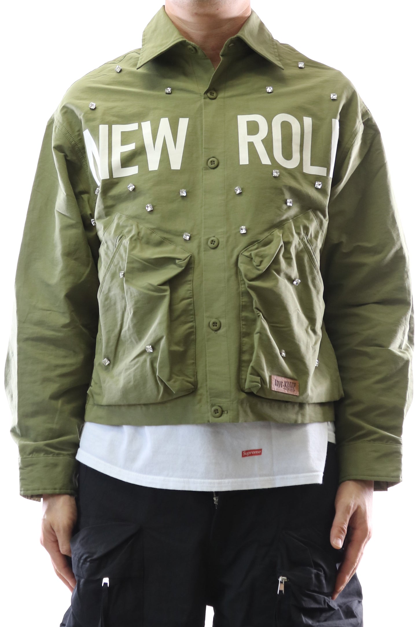 VONT Twill Blended Nylon Crop Top Jacket