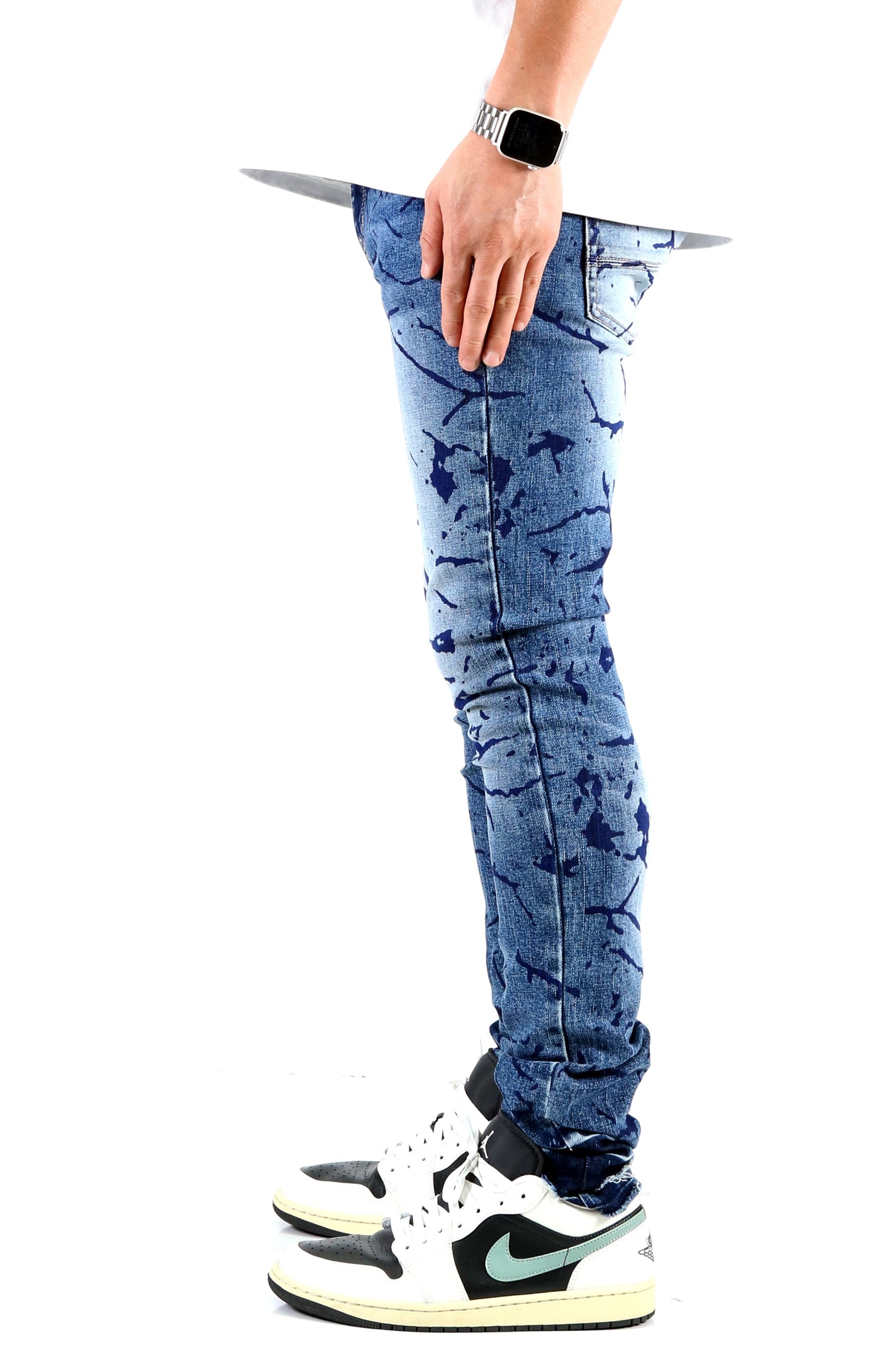 Vonzo Men's Premium Heavy Washed Skinny Denim Pants