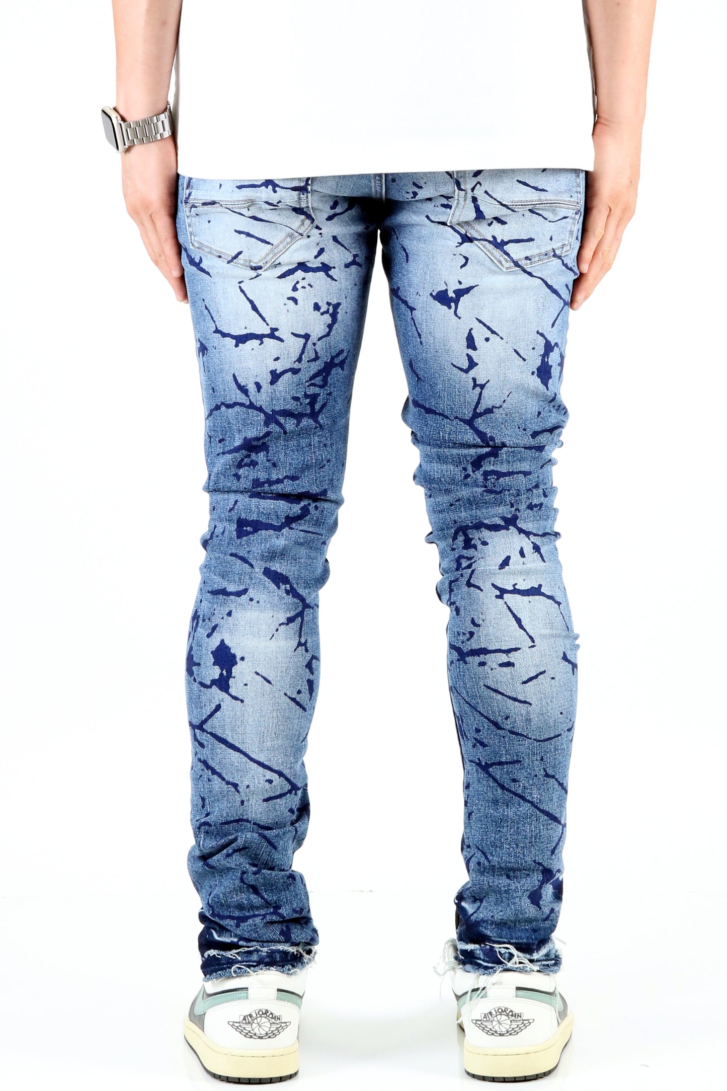 Vonzo Men's Premium Heavy Washed Skinny Denim Pants