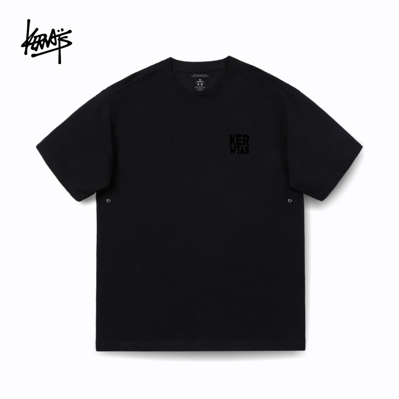 Kerwats Large Size Letters Retro Drop Shoulder Short Sleeve T-Shirt