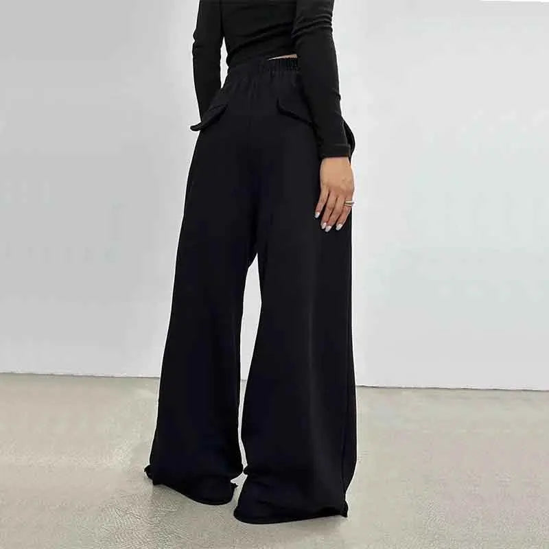 Y2K "Yogi" High Waist  Casual Sweatpants (Loose Wide Leg Pants)