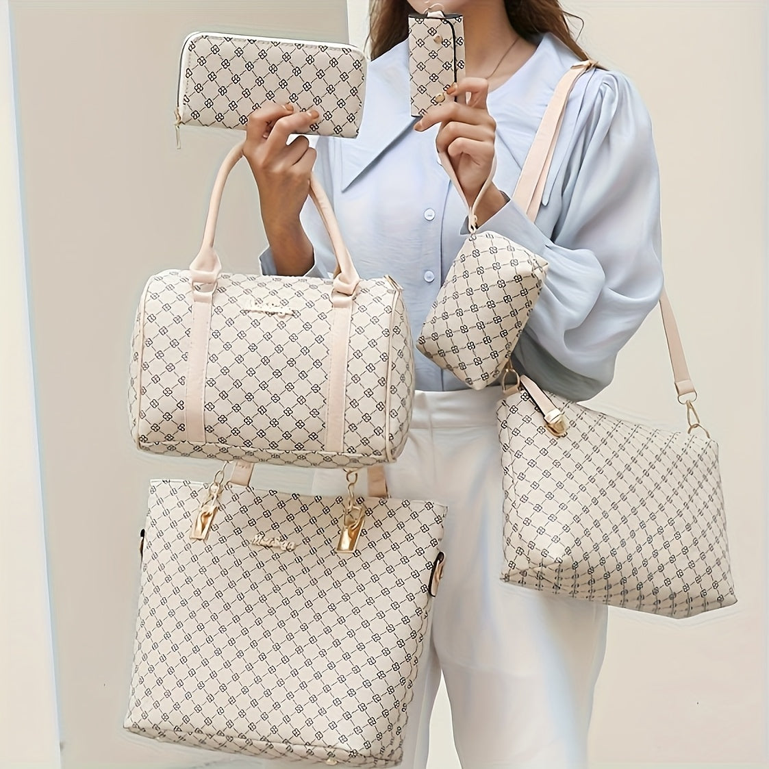 Commuting  Style Chic Retro 6pc Woman's Bag Set
