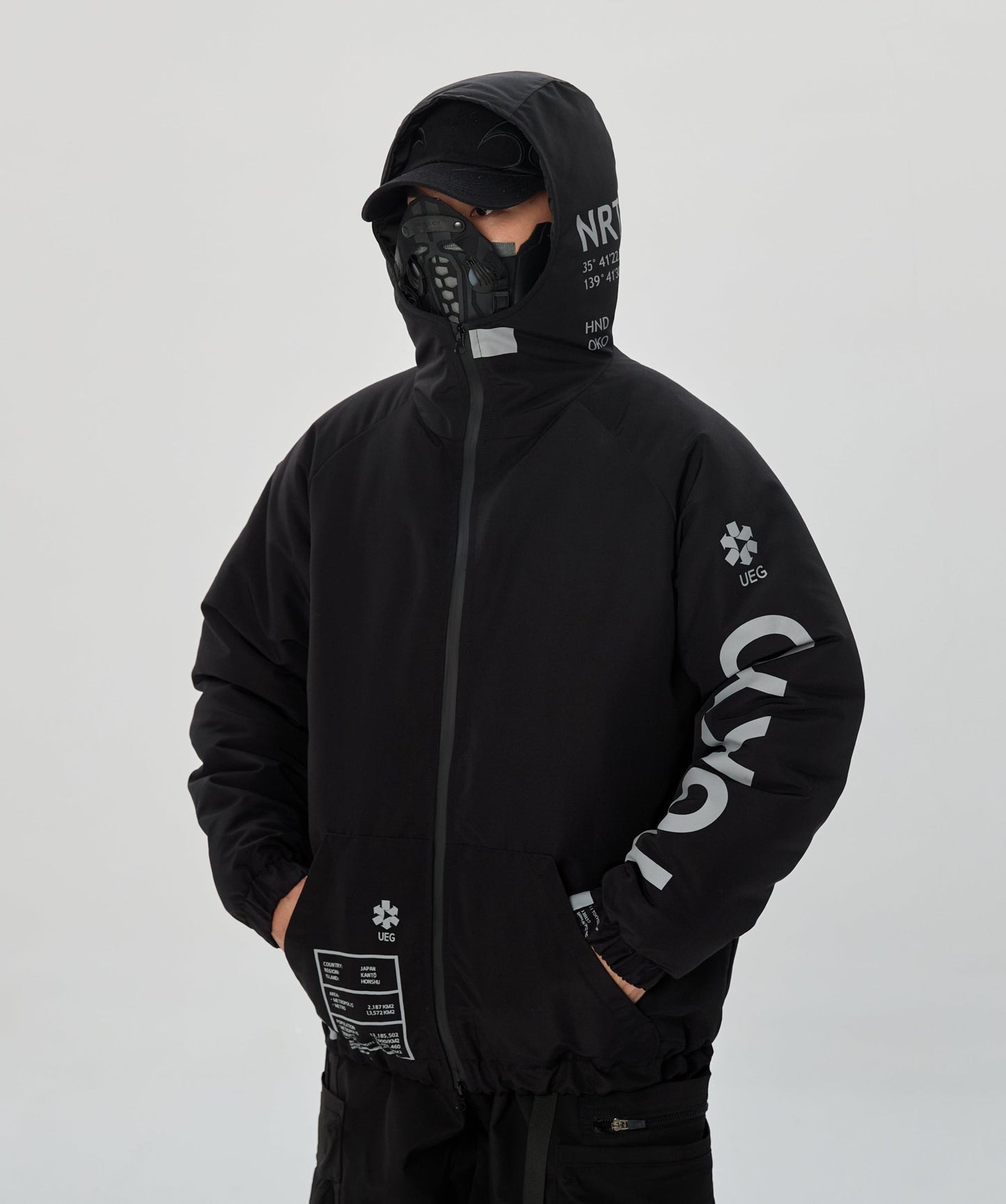 IB433 Black Winter Tokyo Parka Jacket