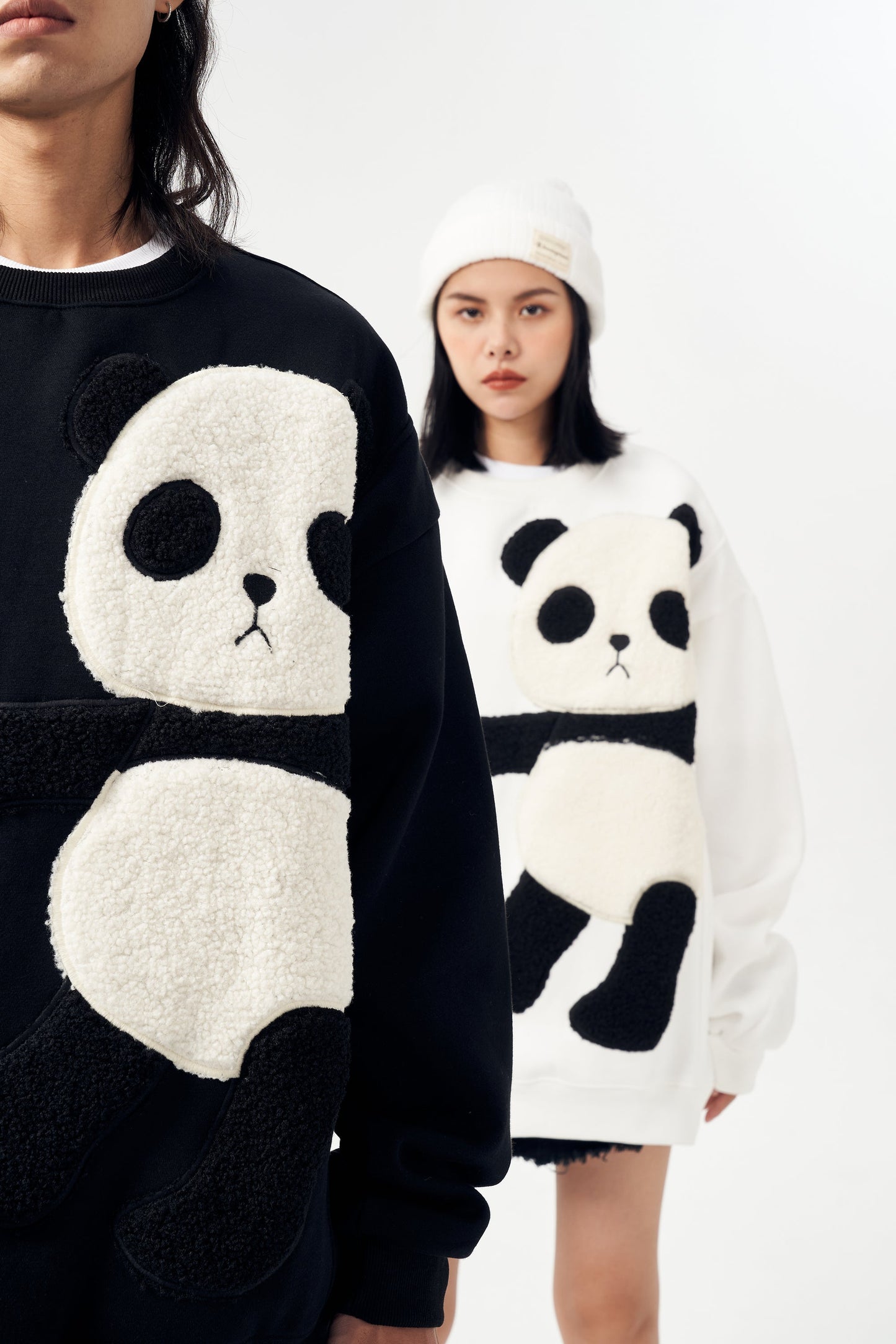 MAR1081 Furry Panda Crewneck