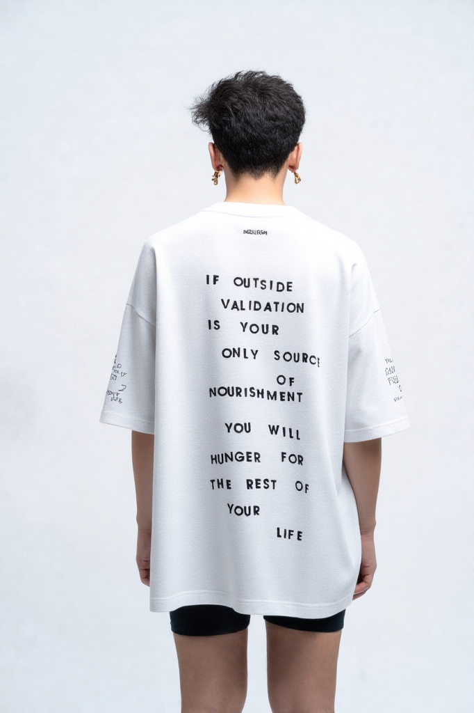 YOU WILL BE HUNGRY FOR THE REST OF YOUR LIFE - LOLLOSER Unisex 100% Combed Cotton Cropped Oversized T-shirt (250g)