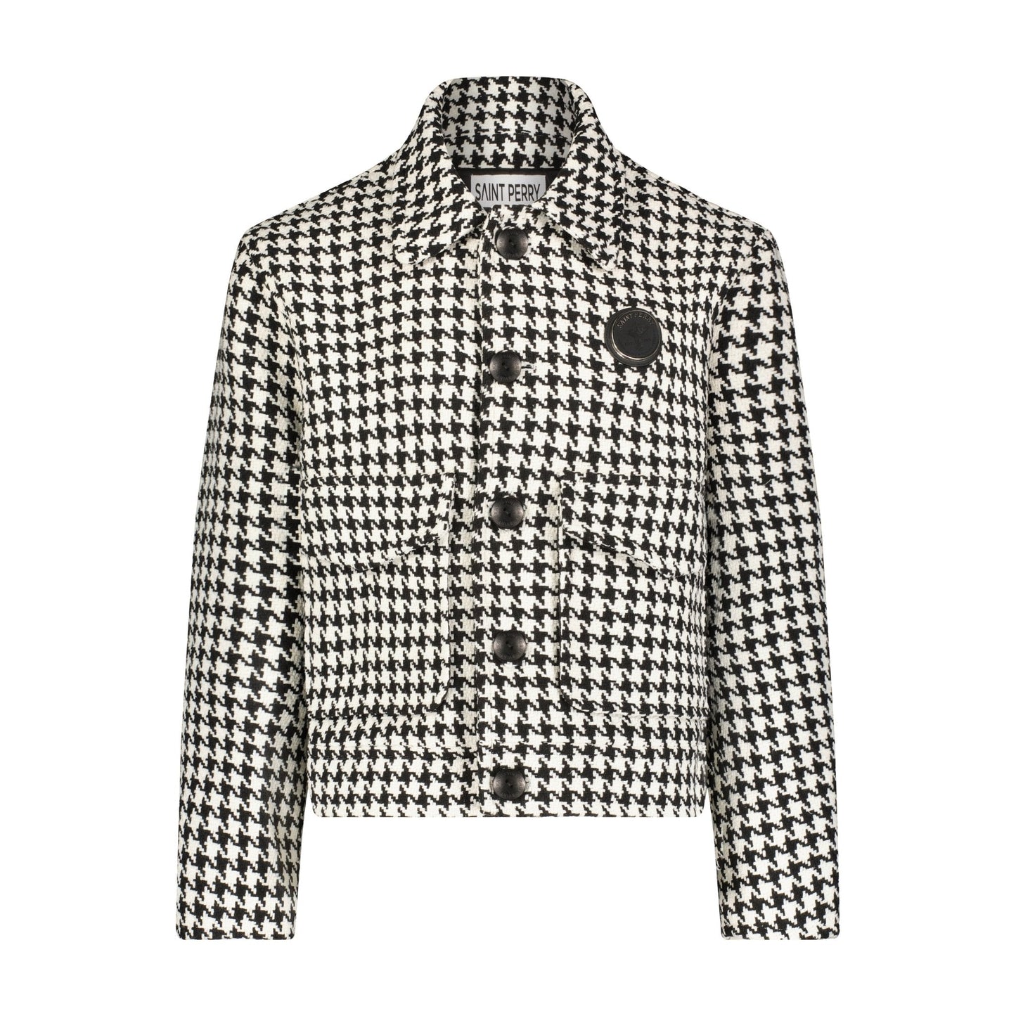 Houndstooth Boxy Fit Jacket