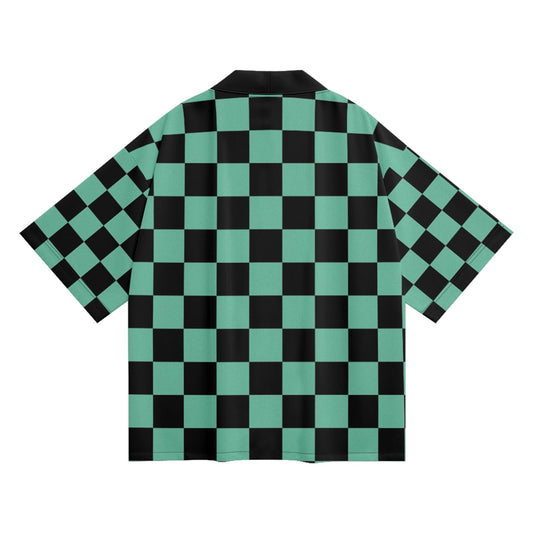 K33 Green Checker Kimono