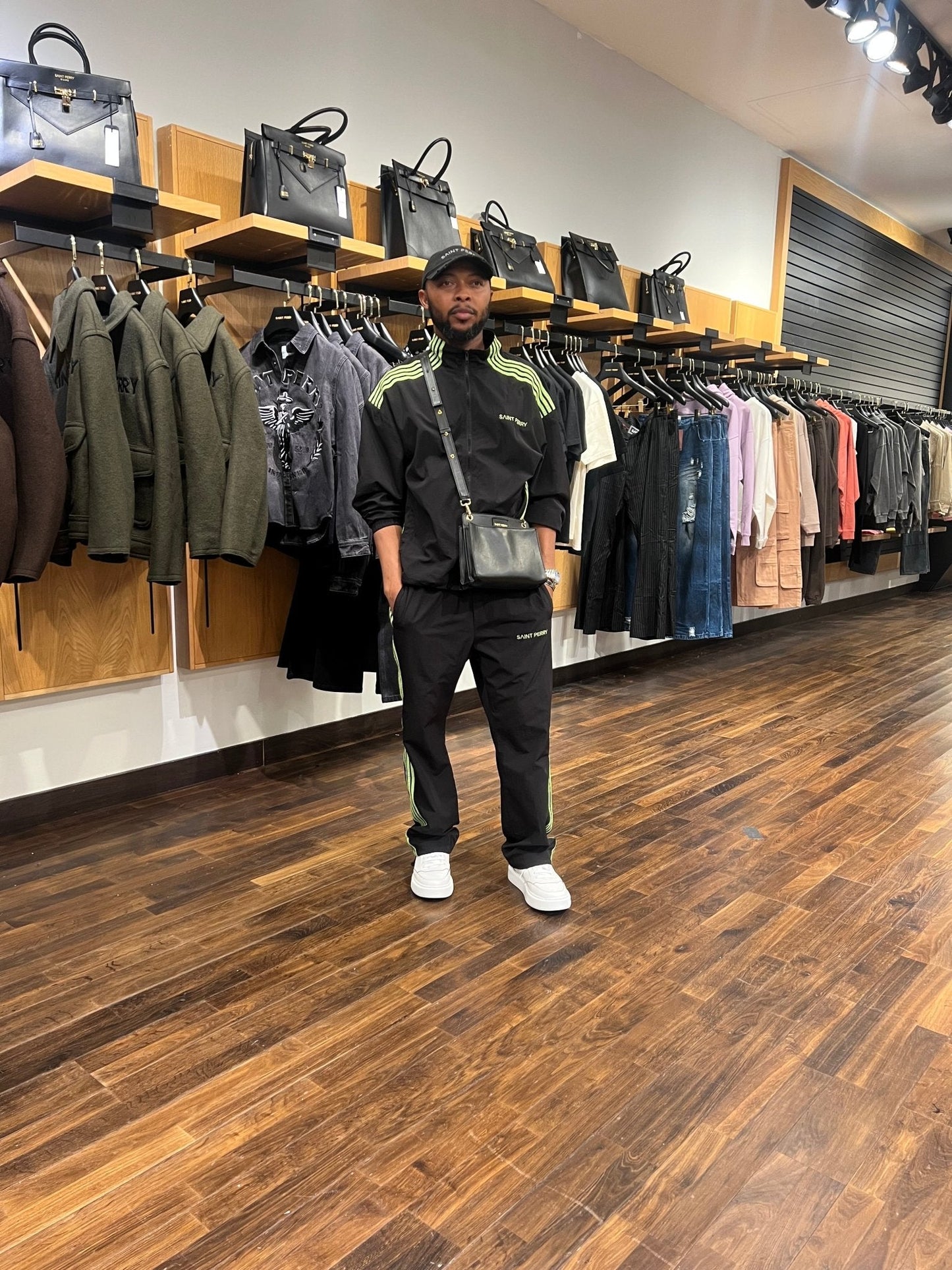 Otis Track Jacket and Pants - Black & Neon