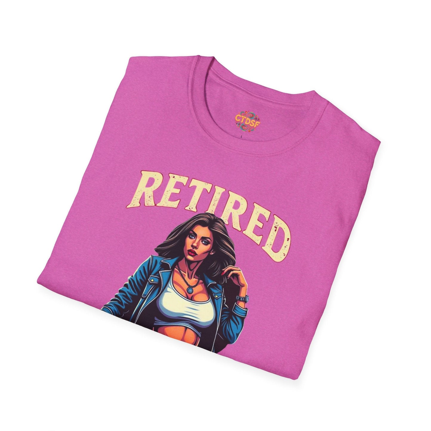 Retired Stripper Unisex Softstyle T-Shirt - Fun Gift for Celebrations