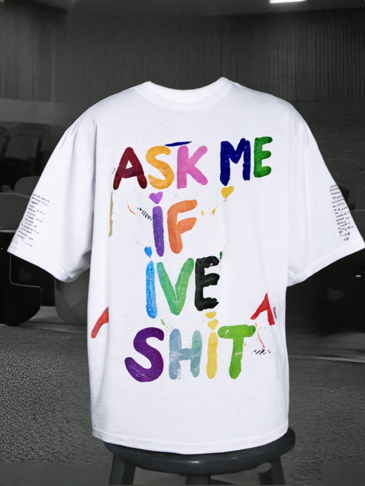 ASK ME IF I GIVE A SHIT - LOLLOSER OVERSIZED T SHIRT